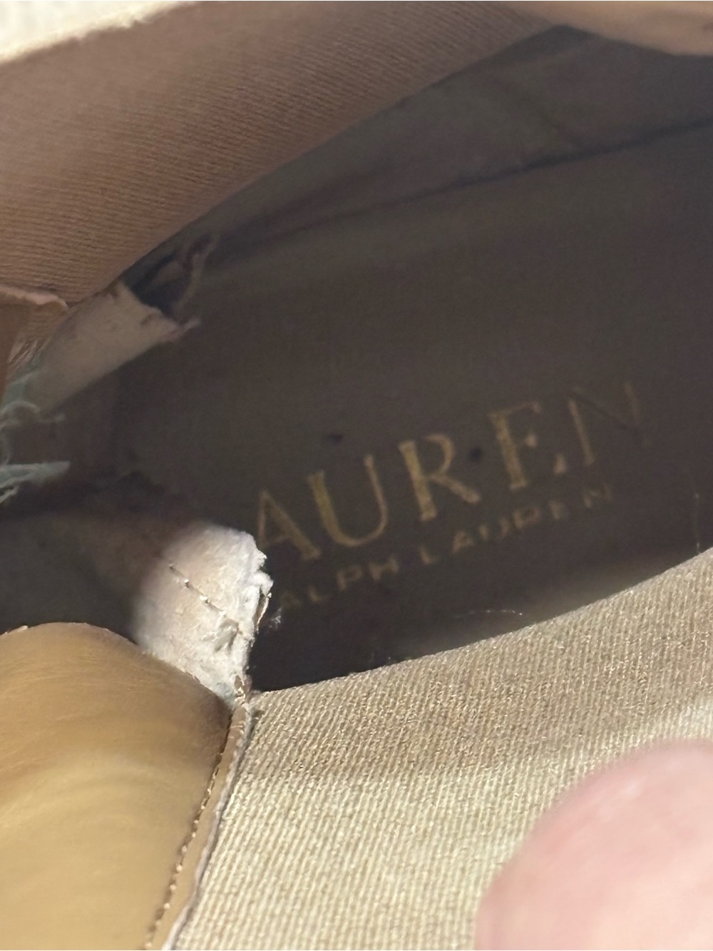 Lauren Ralph Women's Suede Tan Chelsea Block Heel Booties size 7.5 - Picture 8 of 9